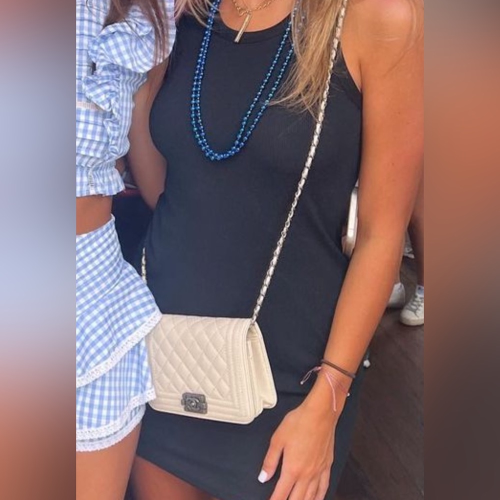 Black tank top style mini dress